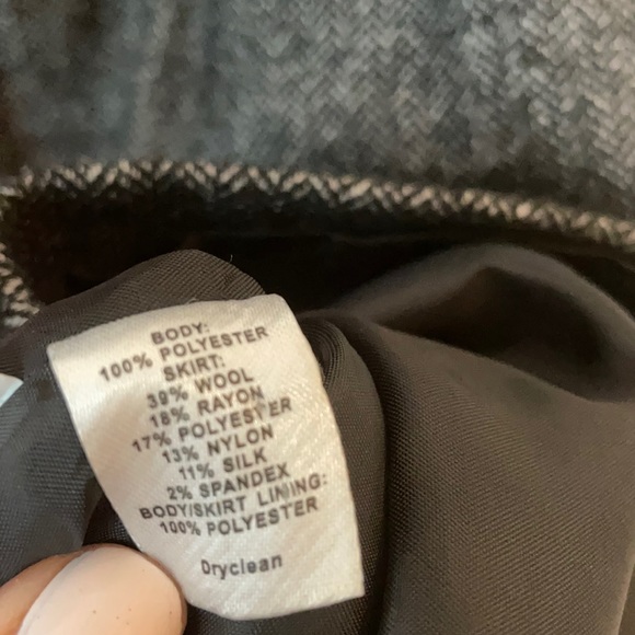 Loft business dress black top grey pencil skirt - Picture 13 of 14